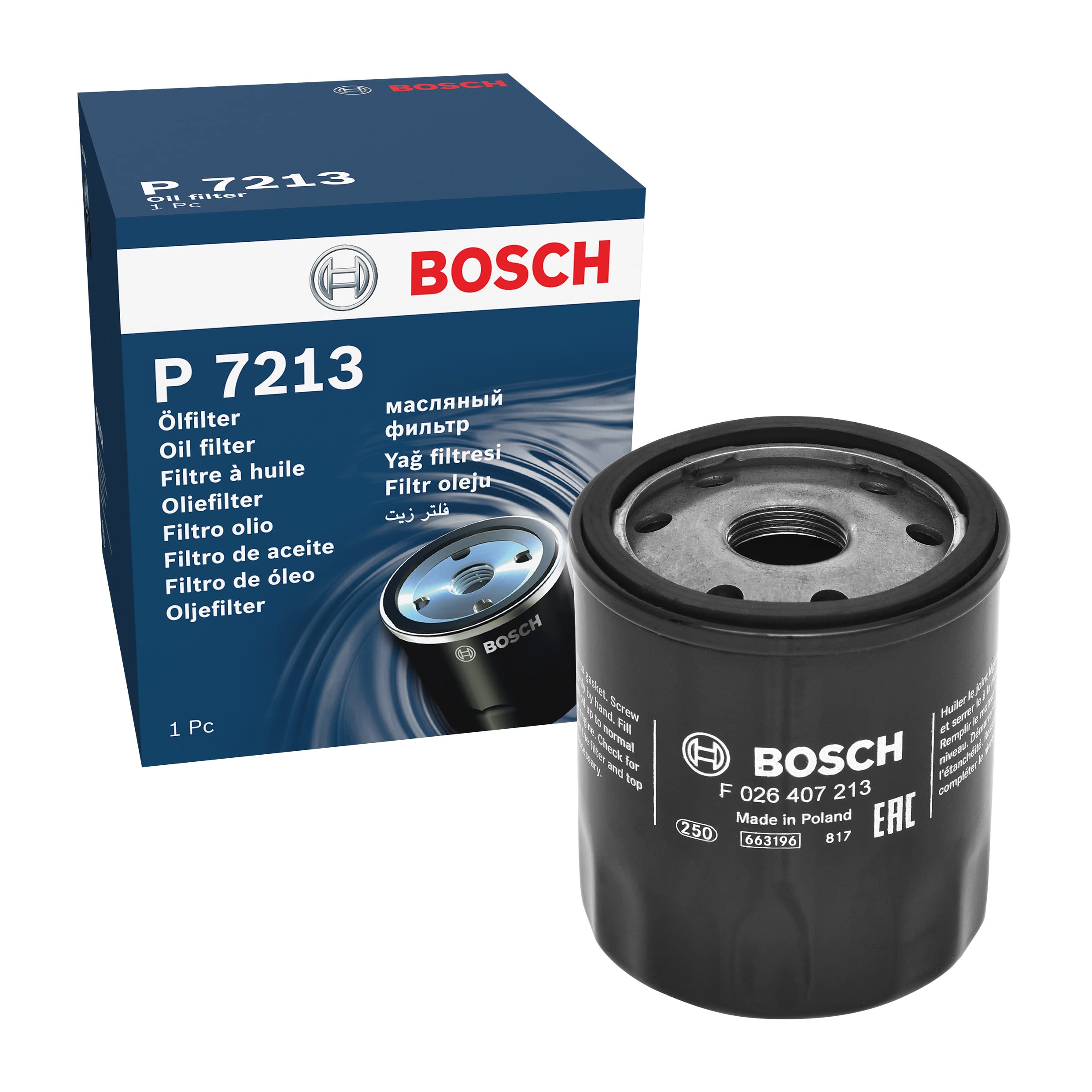 Масляный фильтр BOSCH для OPEL CHEVROLET Adam Astra K Sports Tourer B F026407213