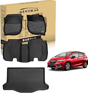 Коврики и коврик в багажник для Honda Fit GK3/GK4/GK5/GK6 GP5/GP6 (автоматическая коробка передач), устойчивые к загрязнениям. Подходят для Fit 2013.09–2020.01 (коврики для 1–2