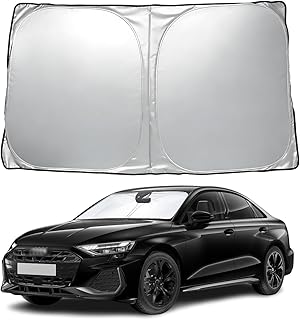 Эксклюзивный солнцезащитный козырек для лобового стекла Audi A3 A3 8Y 4-го поколения S3 (2021 - 2026), защищающий лобовое стекло от ультрафиолетового излучения, предотвращает повышение температуры в автомобиле, Складывается, Присоска не