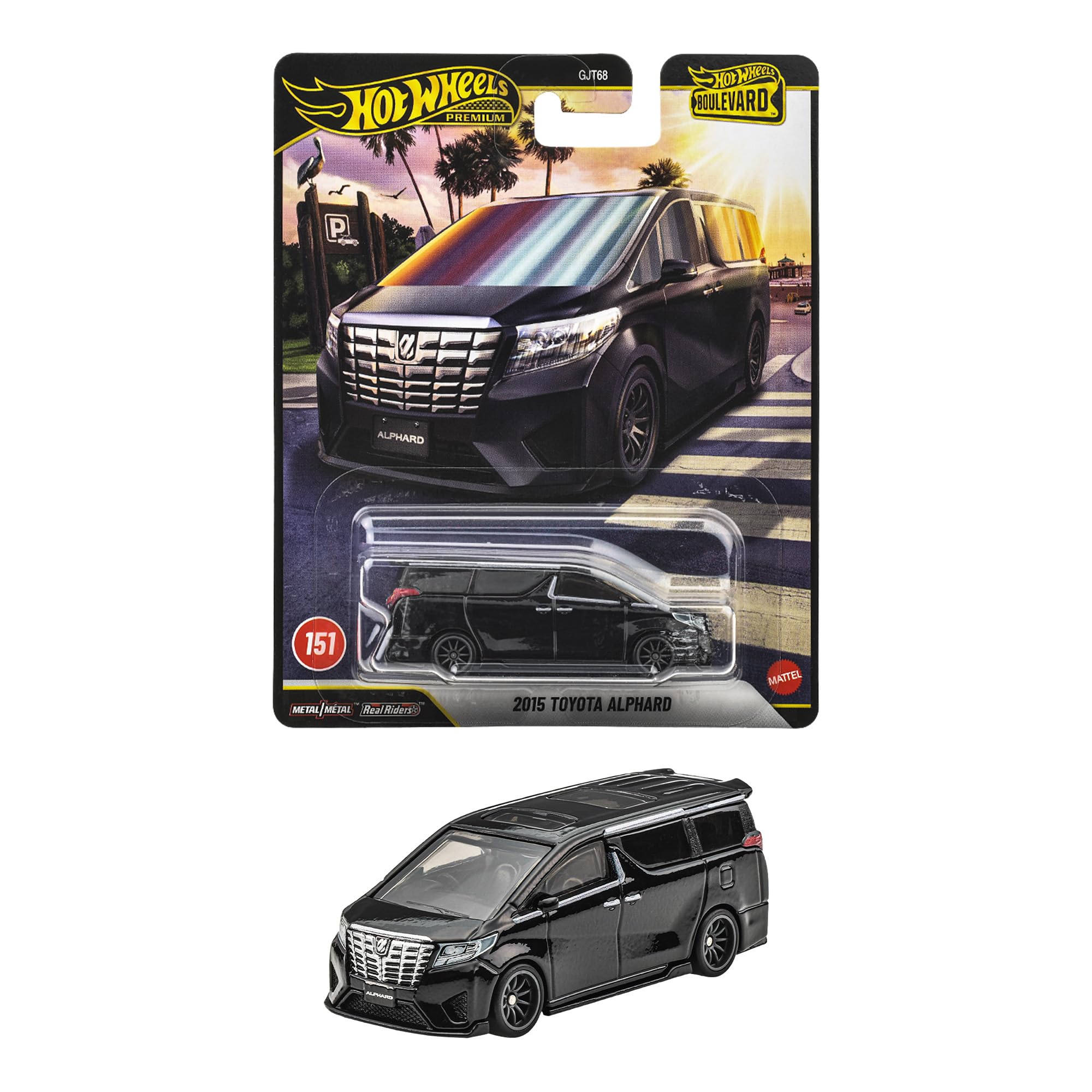Игрушечный автомобиль Hot Wheels Boulevard 2015 Toyota Alphard, чёрный, JHW20, для детей от 3 лет